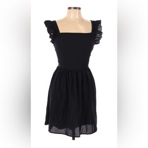 SHEIN LIKE NEW Black Ruffle Dress Open Back Large